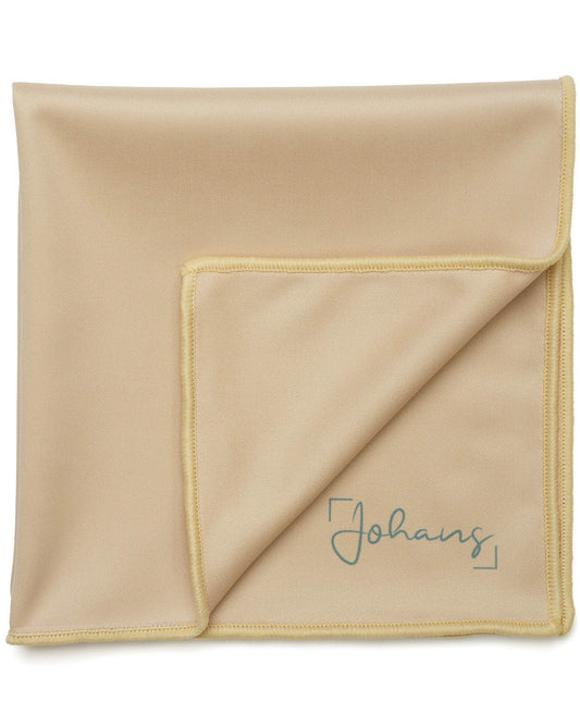 Johans® Mikrofasertuch "Sandgelb" - Stilvolle Reinigung für Brille & Display