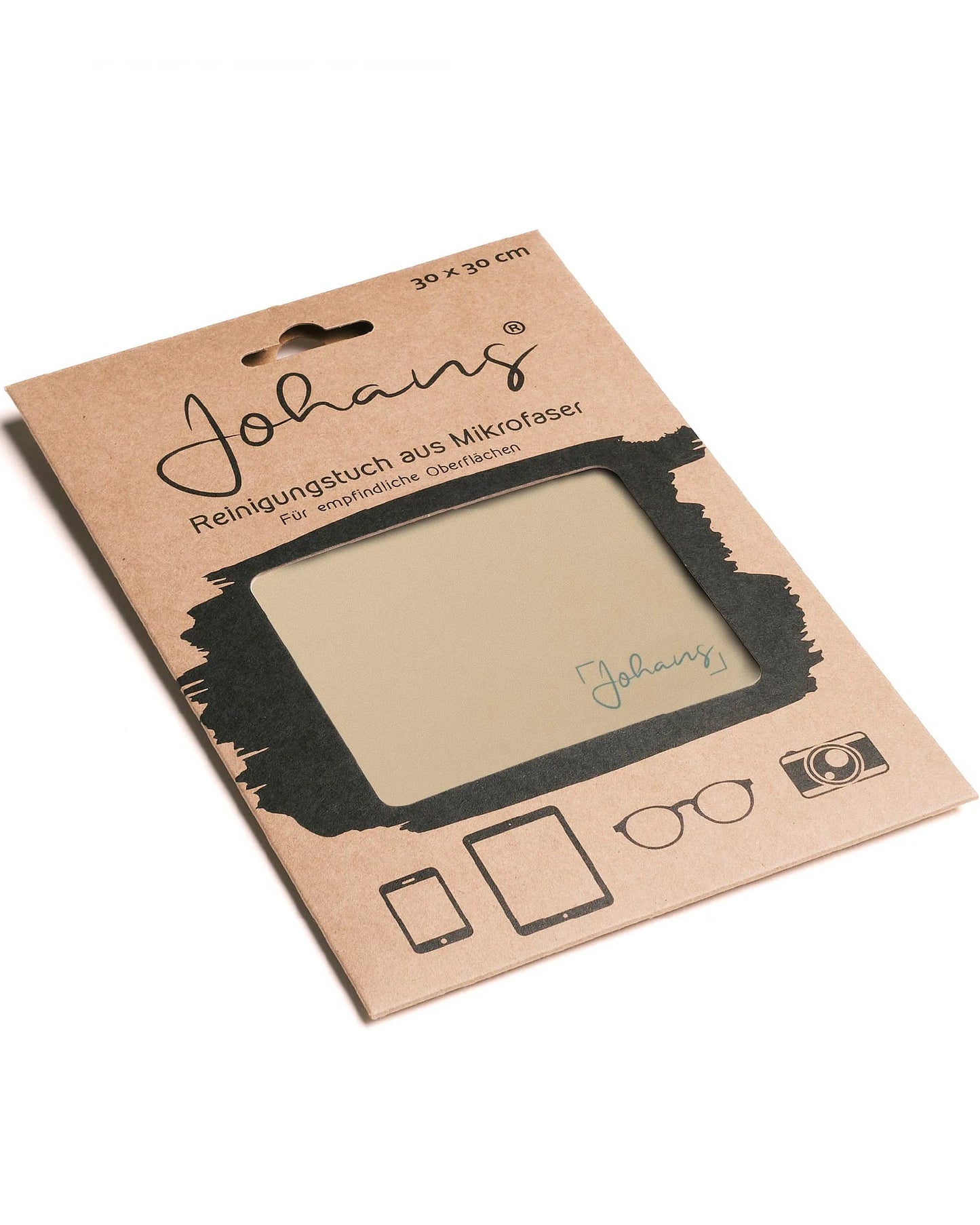 Johans® Mikrofasertuch "Sandgelb" - Stilvolle Reinigung für Brille & Display