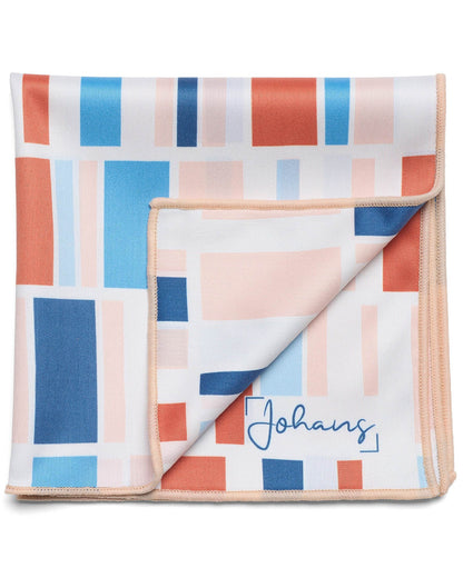 Johans® Mikrofasertuch "Blocks" - Stilvolle Reinigung für Brille & Display