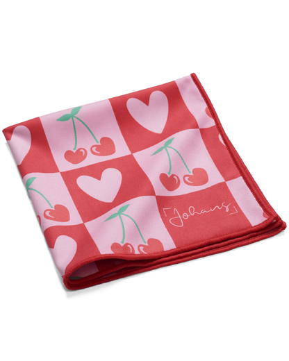 Johans® Mikrofasertuch "Cherry Love" - Stilvolle Reinigung für Brille & Display