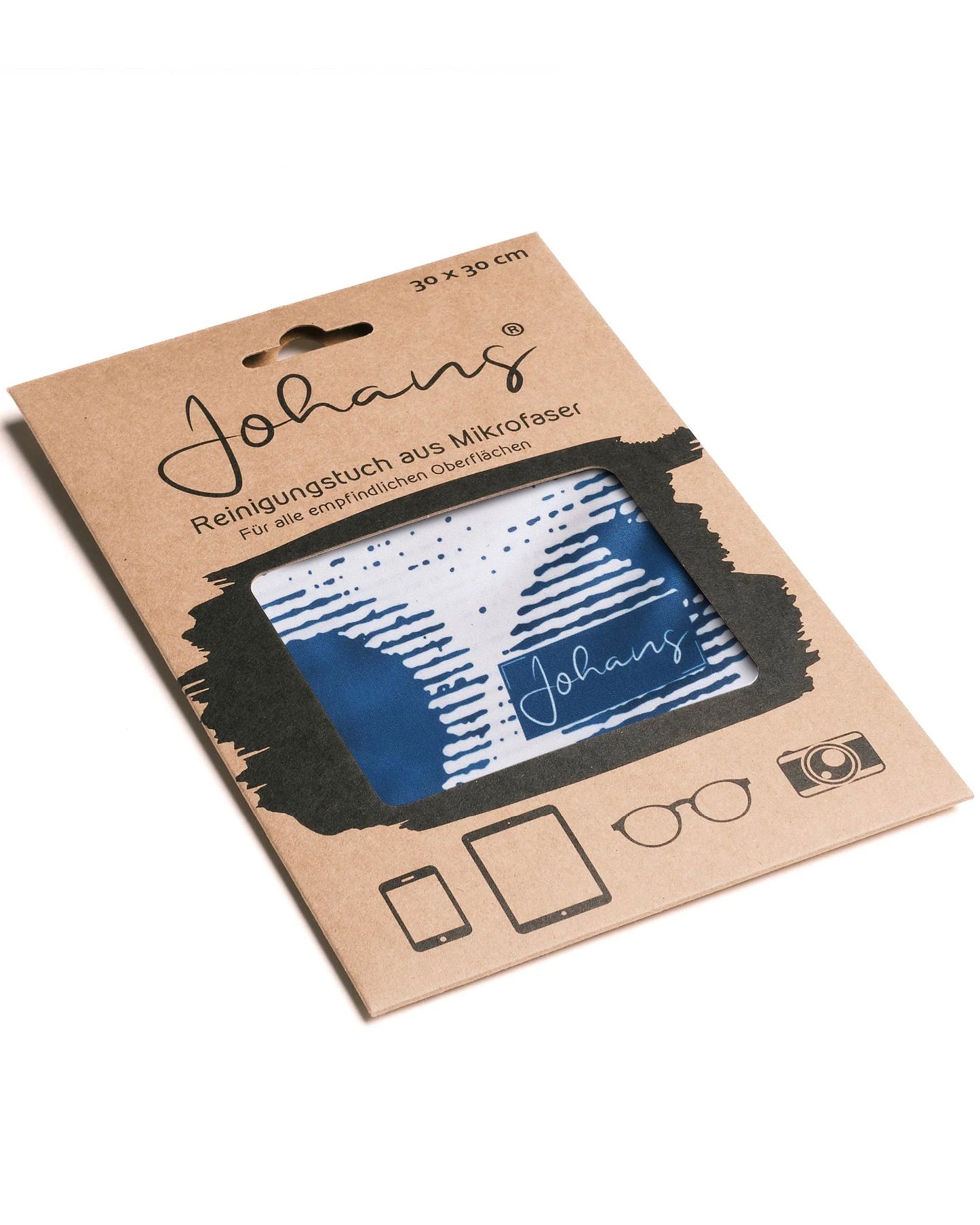 Johans® Mikrofasertuch "Circle" - Stilvolle Reinigung für Brille & Display