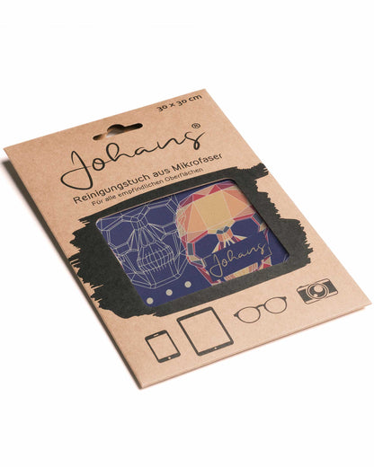 Johans® Mikrofasertuch "Cranium" - Stilvolle Reinigung für Brille & Display
