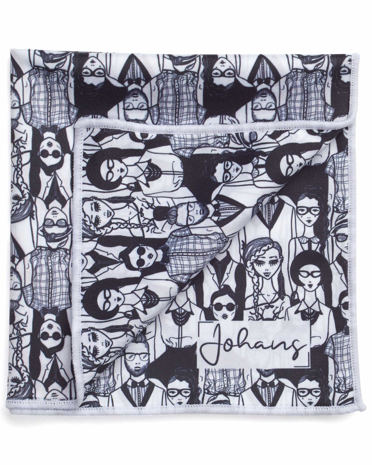 Johans® Mikrofasertuch "Crowd" - Stilvolle Reinigung für Brille & Display