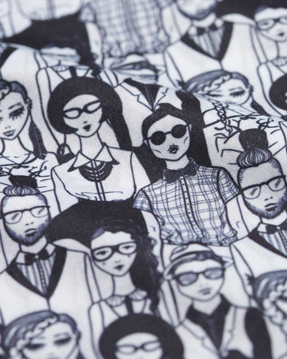 Johans® Mikrofasertuch "Crowd" - Stilvolle Reinigung für Brille & Display