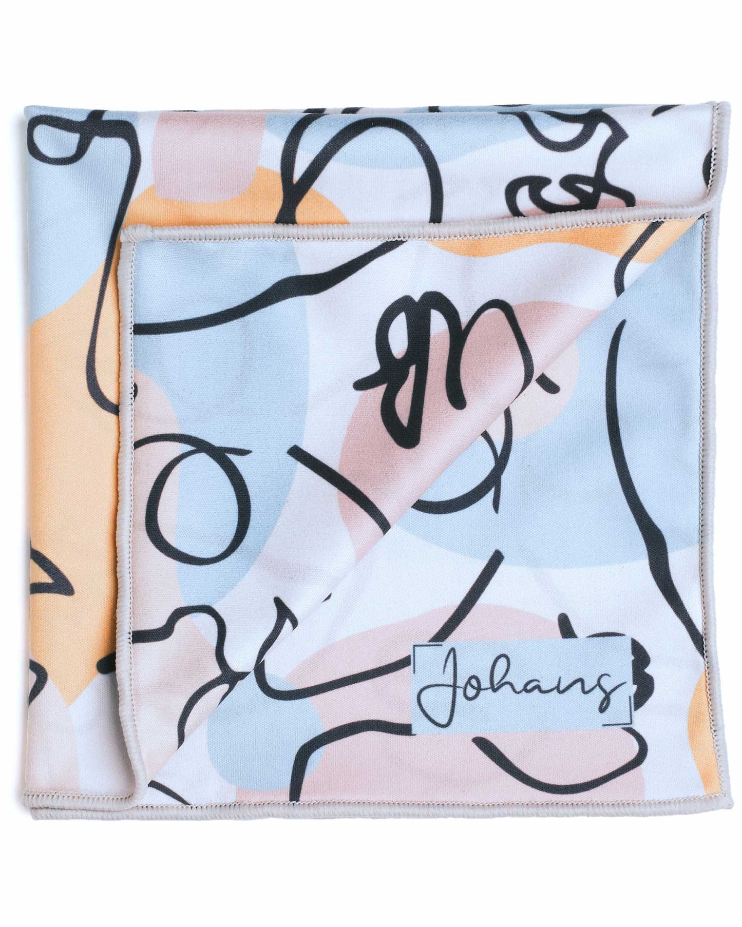 Johans® Mikrofasertuch "Faces" - Stilvolle Reinigung für Brille & Display