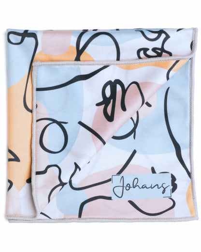 Johans® Mikrofasertuch "Faces" - Stilvolle Reinigung für Brille & Display