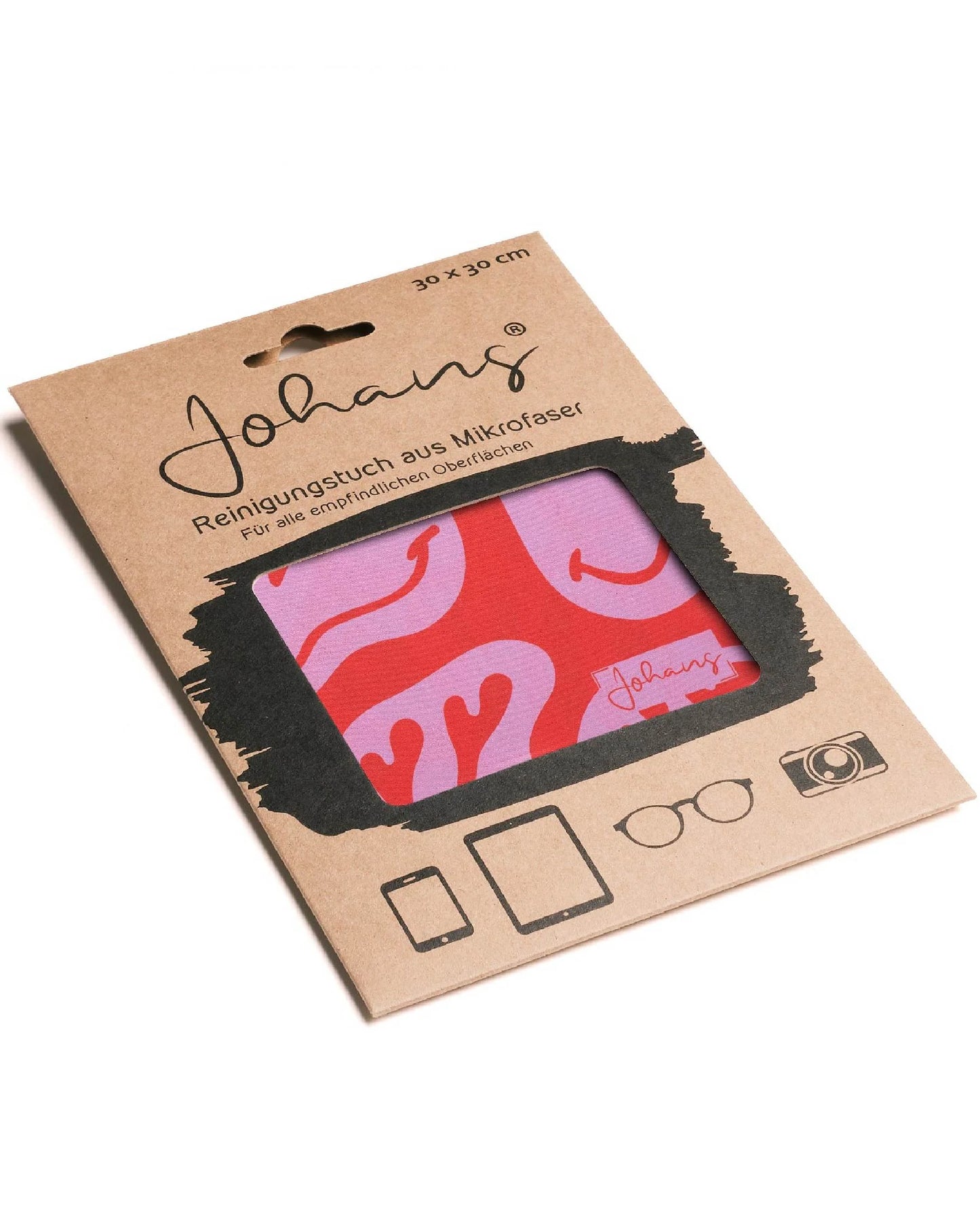 Johans® Mikrofasertuch "Joy" - Stilvolle Reinigung für Brille & Display