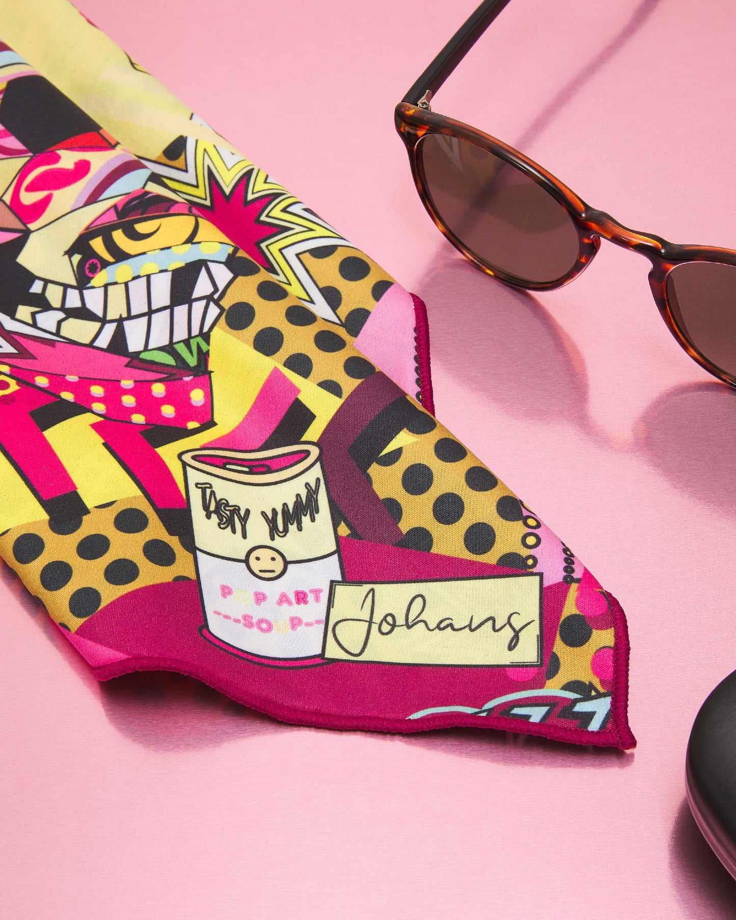 Johans® Mikrofasertuch "Rockabilly" - Stilvolle Reinigung für Brille & Display