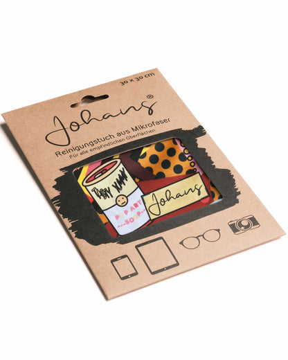 Johans® Mikrofasertuch "Rockabilly" - Stilvolle Reinigung für Brille & Display