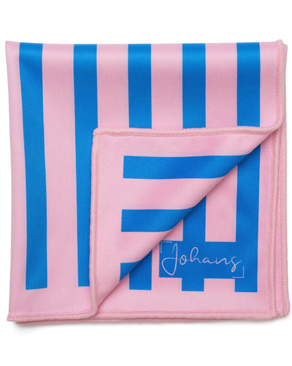 Johans® Mikrofasertuch "Stripes" - Stilvolle Reinigung für Brille & Display