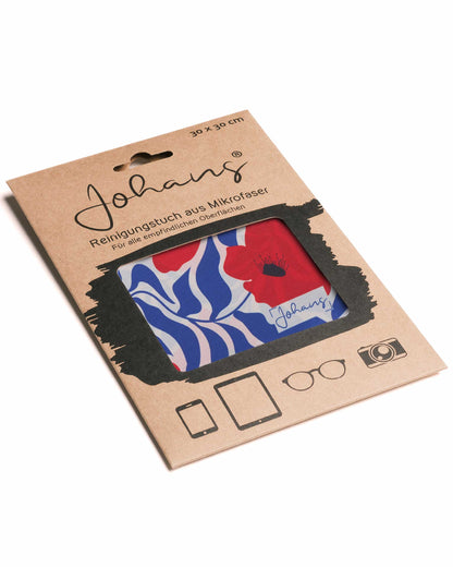 Johans® Mikrofasertuch "Poppy" - Stilvolle Reinigung für Brille & Display