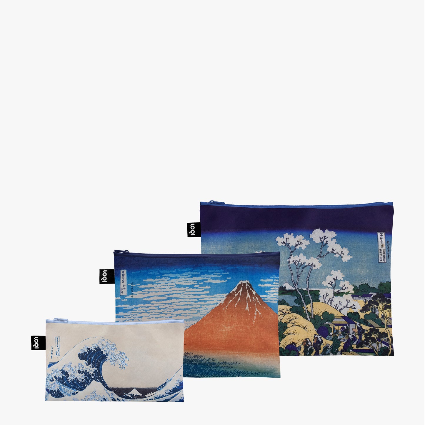 Zip Pockets Set aus 100 % Recyclingmaterial – KATSUSHIKA HOKUSAI